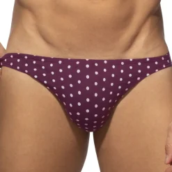 Addicted Mini Slips|Slips-Slip Bikini Cum Dots Aubergine
