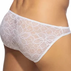 Addicted Slips Sexy-Slip Bikini Dentelle Florale Blanc