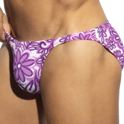 ES Collection Mini Slips|Slips-Slip Bikini Fleurs Van Gogh Violet