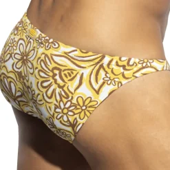 ES Collection Mini Slips|Slips-Slip Bikini Fleurs Van Gogh Jaune