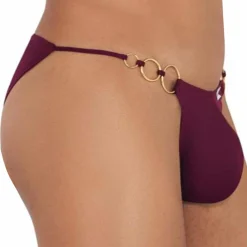 CandyMan Slips Sexy-Slip Bikini Holes In One Bordeaux
