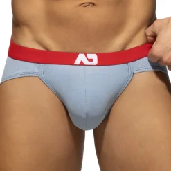 Addicted Mini Slips|Slips-Slip Bikini Jeans Piqué Bleu