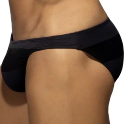 Addicted Slips Sexy-Slip Bikini Rayure Epaisse - Noir