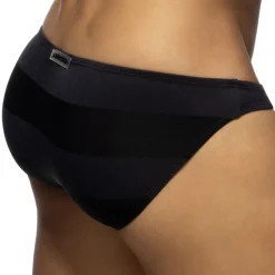 Addicted Slips Sexy-Slip Bikini Rayure Epaisse - Noir