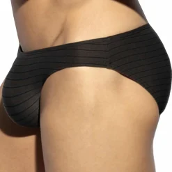 ES Collection Slips Sexy-Slip Bikini Stripes Brownie Noir