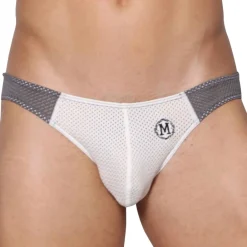 Marcuse Sous-Vêtements Sport|Mini Slips-Slip Bikini Tahiti Blanc - Gris