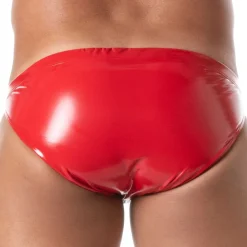 TOF Paris Slips Sexy-Slip Bikini Zippé Vinyl Rouge