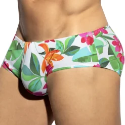 ES Collection Slips-Slip Bold Flowers Blanc