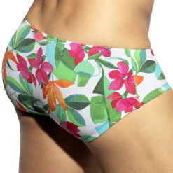 ES Collection Slips-Slip Bold Flowers Blanc