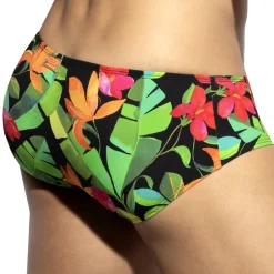 ES Collection Slips-Slip Bold Flowers Noir