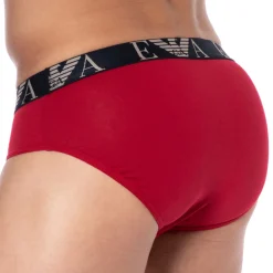 Emporio Armani Slips-Slip Bold Monogram Coton Rouge
