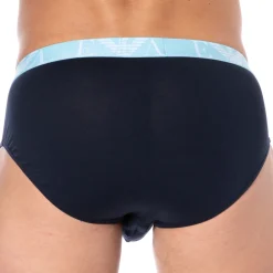 Emporio Armani Slips-Slip Bold Monogram Coton Marine - Bleu Ciel
