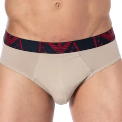 Emporio Armani Slips-Slip Bold Monogram Coton Beige