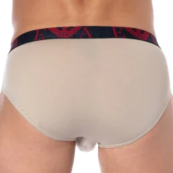 Emporio Armani Slips-Slip Bold Monogram Coton Beige