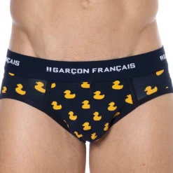 Garçon Français Slips-Slip Canard Coton Bleu Marine