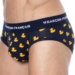 Garçon Français Slips-Slip Canard Coton Bleu Marine