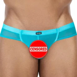 CUT4MEN Slips Sexy|Poche Ergonomique-Slip Cheeky SP4NDEX GLOW Mesh Turquoise