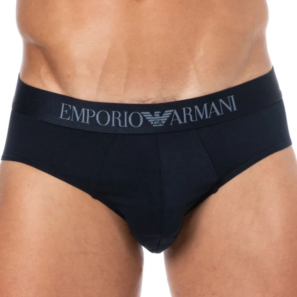 Emporio Armani Slips-Slip Classic Pattern Mix Coton Marine