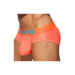 Addicted Slips Sexy|Push Up-Slip Cockring Mesh Neon Orange Fluo