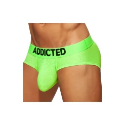 Addicted Slips Sexy|Push Up-Slip Cockring Mesh Neon Vert Fluo