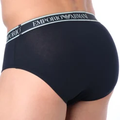 Emporio Armani Slips-Slip Core Logoband Coton Marine - Bleu Ciel