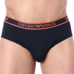 Emporio Armani Slips-Slip Core Logoband Coton Marine - Orange