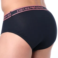 Emporio Armani Slips-Slip Core Logoband Coton Marine - Rose