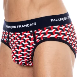 Garçon Français Slips-Slip Coton Géométrique Bleu Marine