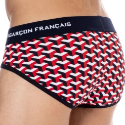 Garçon Français Slips-Slip Coton Géométrique Bleu Marine