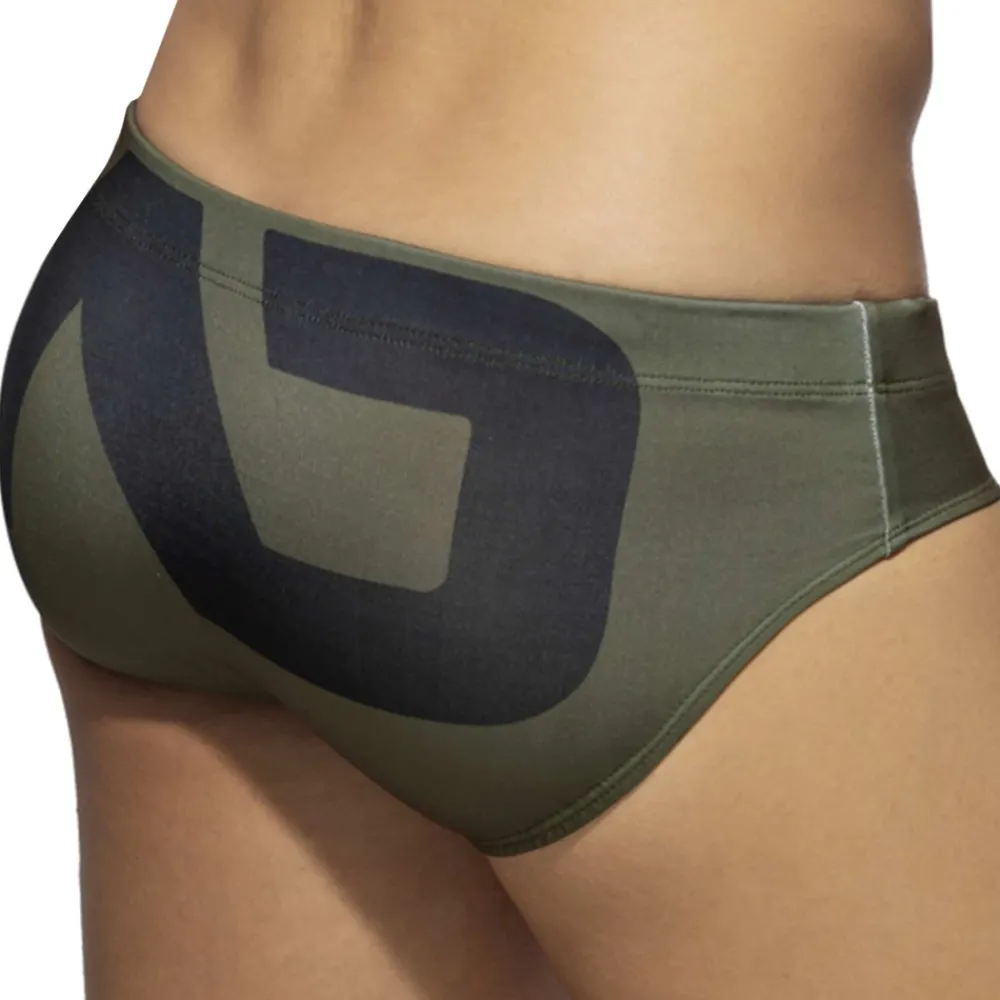 Addicted Maillots De Bain Push Up|Slips De Bain-Slip de Bain AD Logo Kaki