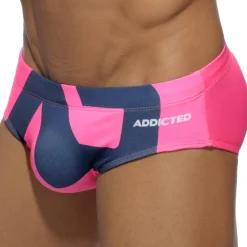 Addicted Maillots De Bain Push Up|Slips De Bain-Slip de Bain AD Microfibre Fuchsia - Marine