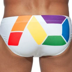 Addicted Maillots De Bain Push Up|Slips De Bain-Slip de Bain AD Rainbow Blanc