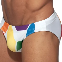 Addicted Maillots De Bain Push Up|Slips De Bain-Slip de Bain AD Rainbow Blanc