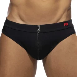 AD Fetish Slips Sexy|Slips De Bain-Slip de Bain Allover Zip Noir