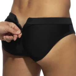 AD Fetish Slips Sexy|Slips De Bain-Slip de Bain Allover Zip Noir