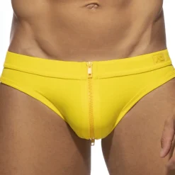 AD Fetish Slips Sexy|Slips De Bain-Slip de Bain Allover Zip Jaune