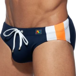 Addicted Maillots De Bain Push Up|Slips De Bain-Slip de Bain Basic Stripes Marine