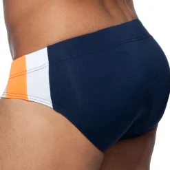 Addicted Maillots De Bain Push Up|Slips De Bain-Slip de Bain Basic Stripes Marine