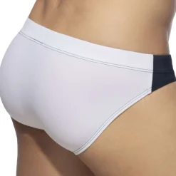 Addicted Slips De Bain-Slip de Bain Bicolore Bleu Marine - Blanc