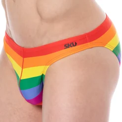 SKU Slips De Bain-Slip de Bain Bikini Arc-en-Ciel