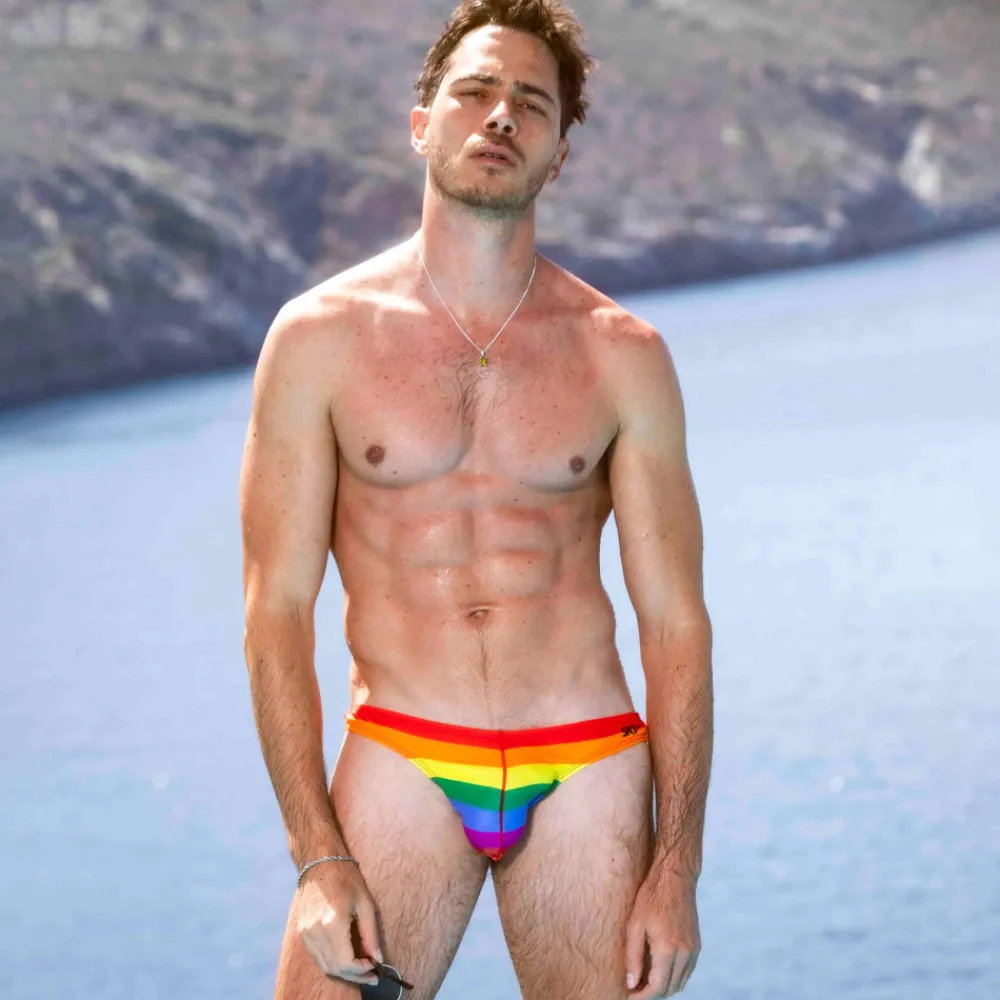 SKU Slips De Bain-Slip de Bain Bikini Arc-en-Ciel