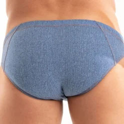 TOF Paris Slips De Bain-Slip de Bain Bikini Denim Bleu