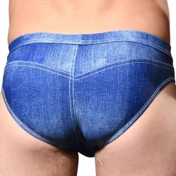 Andrew Christian Slips De Bain-Slip de Bain Bikini Denim Indigo