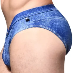Andrew Christian Slips De Bain-Slip de Bain Bikini Denim Indigo