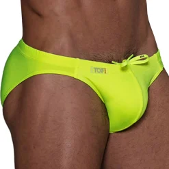 TOF Paris Slips De Bain-Slip de Bain Bikini Neon Jaune Fluo