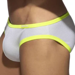 Addicted Slips De Bain-Slip de Bain Bikini Neon Snow White Blanc - Jaune Fluo