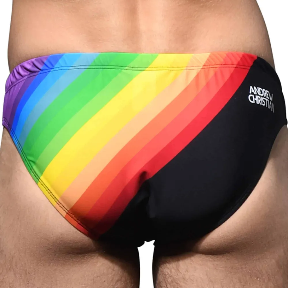 Andrew Christian Slips De Bain-Slip de Bain Bikini Pride Vision Arc-en-Ciel