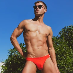 SKU Slips De Bain-Slip de Bain Bikini Rouge