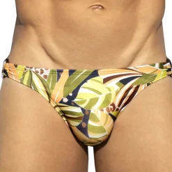 ES Collection Maillots De Bain Push Up|Slips De Bain-Slip de Bain Bikini Seychelles Kaki