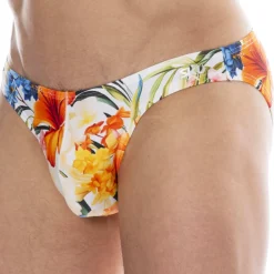 SKU Slips De Bain-Slip de Bain Bikini Tropical Summer Blanc